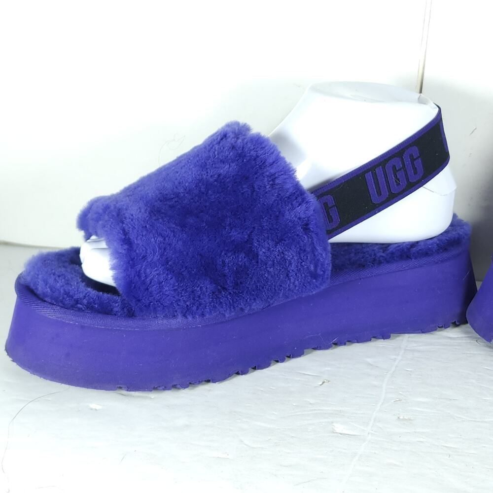UGG Women's Disco US9 Violet Night Platform Shearling Slide Slippers - Picture 7 of 16